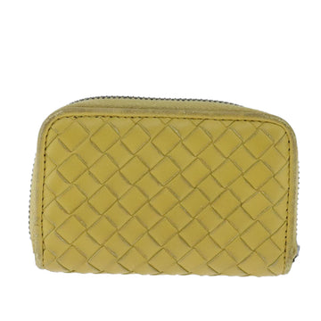 BOTTEGA VENETA INTRECCIATO Coin Purse Leather Yellow Auth 105913 - 0
