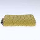 BOTTEGA VENETA INTRECCIATO Coin Purse Leather Yellow Auth 105913-6