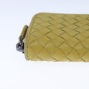 BOTTEGA VENETA INTRECCIATO Coin Purse Leather Yellow Auth 105913-14