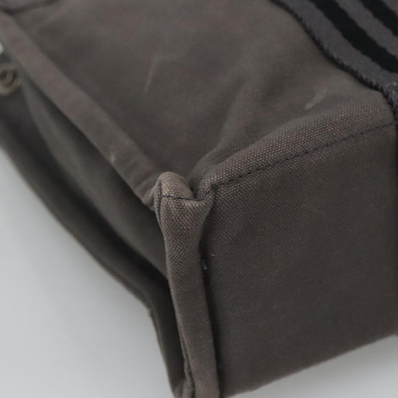 HERMES Fourre Tout PM Tote Bag Canvas Gray Auth 105922