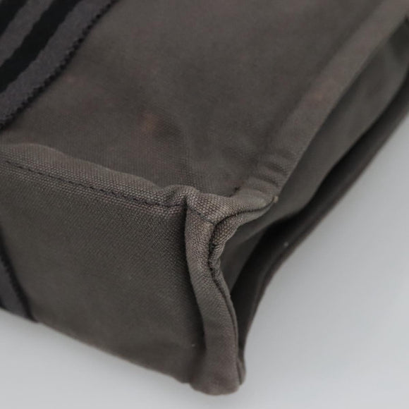 HERMES Fourre Tout PM Tote Bag Canvas Gray Auth 105922