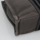 HERMES Fourre Tout PM Tote Bag Canvas Gray Auth 105922-16