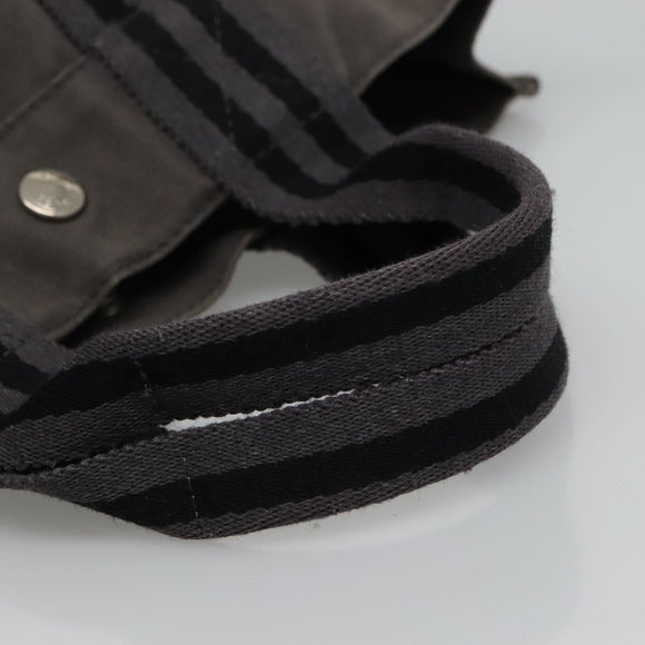 HERMES Fourre Tout PM Tote Bag Canvas Gray Auth 105922