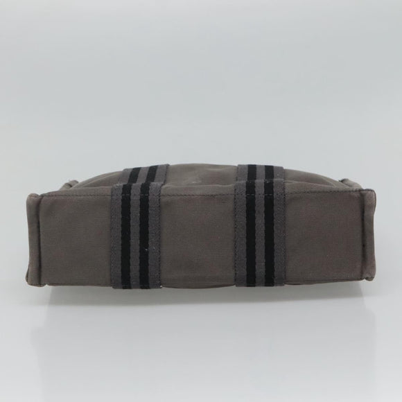 HERMES Fourre Tout PM Tote Bag Canvas Gray Auth 105922