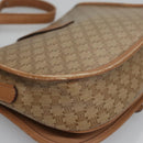 CELINE Macadam Canvas Shoulder Bag Beige Auth 105935-15
