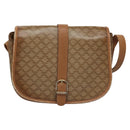 CELINE Macadam Canvas Shoulder Bag Beige Auth 105935-2