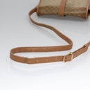 CELINE Macadam Canvas Shoulder Bag Beige Auth 105935-7