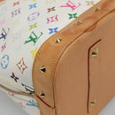 LOUIS VUITTON Monogram Multicolor Alma GM Hand Bag White M40441 LV Auth 105944V-9
