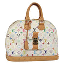 LOUIS VUITTON Monogram Multicolor Alma GM Hand Bag White M40441 LV Auth 105944AV-1
