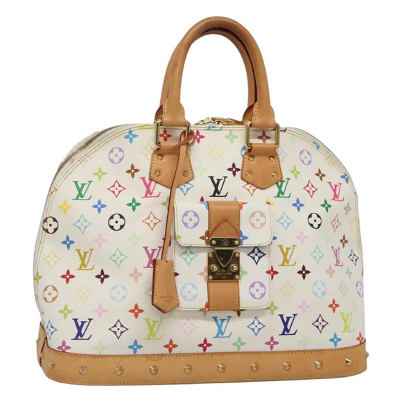 LOUIS VUITTON Monogram Multicolor Alma GM Hand Bag White M40441 LV Auth 105944AV