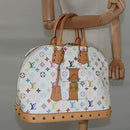 LOUIS VUITTON Monogram Multicolor Alma GM Hand Bag White M40441 LV Auth 105944V-25