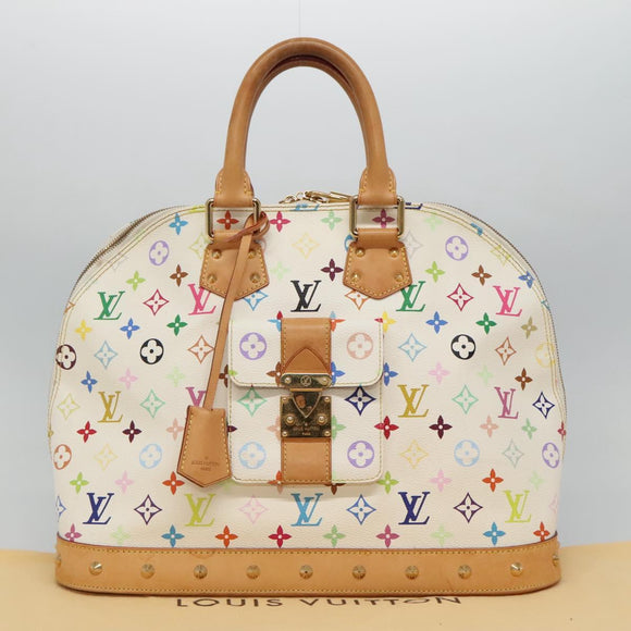 LOUIS VUITTON Monogram Multicolor Alma GM Hand Bag White M40441 LV Auth 105944AV