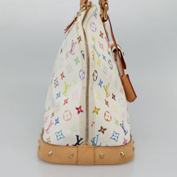 LOUIS VUITTON Monogram Multicolor Alma GM Hand Bag White M40441 LV Auth 105944AV