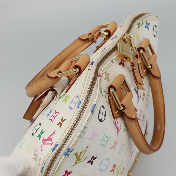 LOUIS VUITTON Monogram Multicolor Alma GM Hand Bag White M40441 LV Auth 105944V