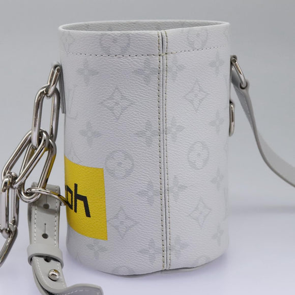 LOUIS VUITTON Monogram White Chalk Nanobag Shoulder Bag Gray M44631 Auth 105949A