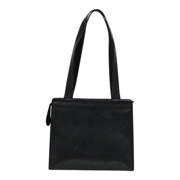 CHANEL Matelasse Shoulder Bag Leather Black CC Auth 105958 - 0