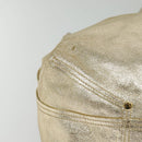 TIFFANY&Co. Reversible Tote Bag Leather Suede Gold Tone Auth 105966-10