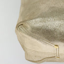 TIFFANY&Co. Reversible Tote Bag Leather Suede Gold Tone Auth 105966-15