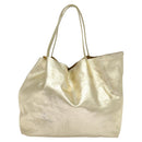 TIFFANY&Co. Reversible Tote Bag Leather Suede Gold Tone Auth 105966-2