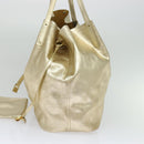 TIFFANY&Co. Reversible Tote Bag Leather Suede Gold Tone Auth 105966-4