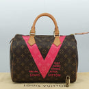 LOUIS VUITTON Monogram V Line Speedy 30 Hand Bag M41533 LV Auth 105968A-23