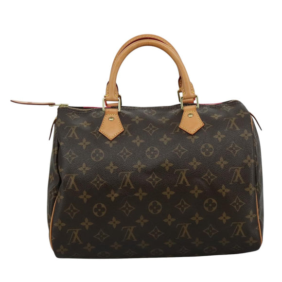 LOUIS VUITTON Monogram V Line Speedy 30 Hand Bag M41533 LV Auth 105968A
