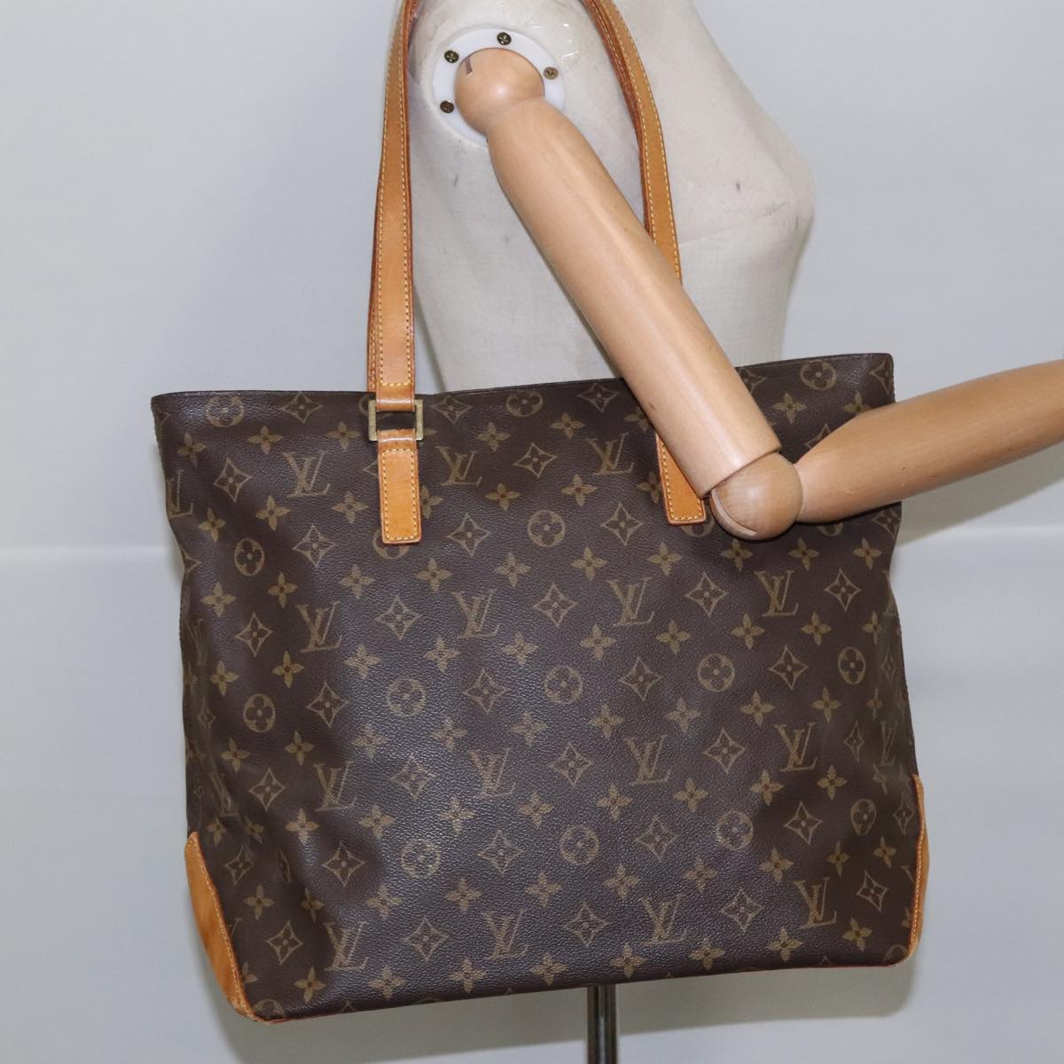 LOUIS VUITTON Monogram Cabas Mezzo Tote Bag M51151 LV Auth 105992