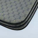 GUCCI Micro GG Supreme Shoulder Bag PVC Navy Gold Auth 106029-17