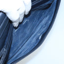 GUCCI Micro GG Supreme Shoulder Bag PVC Navy Gold Auth 106029-23