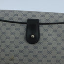 GUCCI Micro GG Supreme Shoulder Bag PVC Navy Gold Auth 106029-24