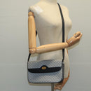 GUCCI Micro GG Supreme Shoulder Bag PVC Navy Gold Auth 106029-26
