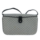 GUCCI Micro GG Supreme Shoulder Bag PVC Navy Gold Auth 106029-2