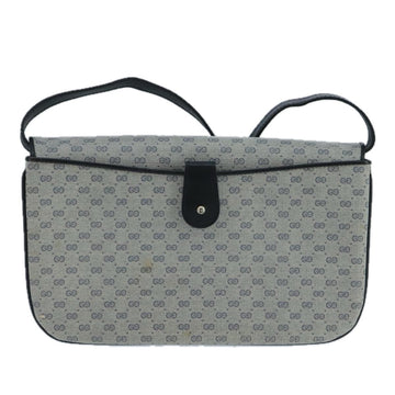 GUCCI Micro GG Supreme Shoulder Bag PVC Navy Gold Auth 106029 - 0