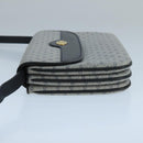 GUCCI Micro GG Supreme Shoulder Bag PVC Navy Gold Auth 106029-4