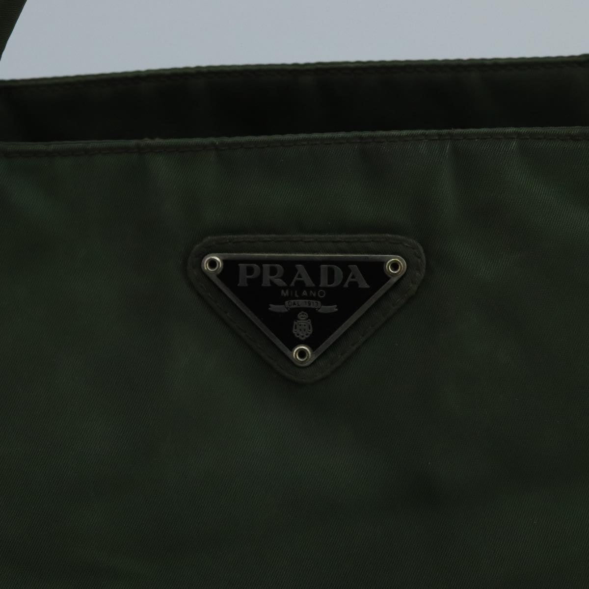 PRADA Tote Bag Nylon Khaki Auth 106030