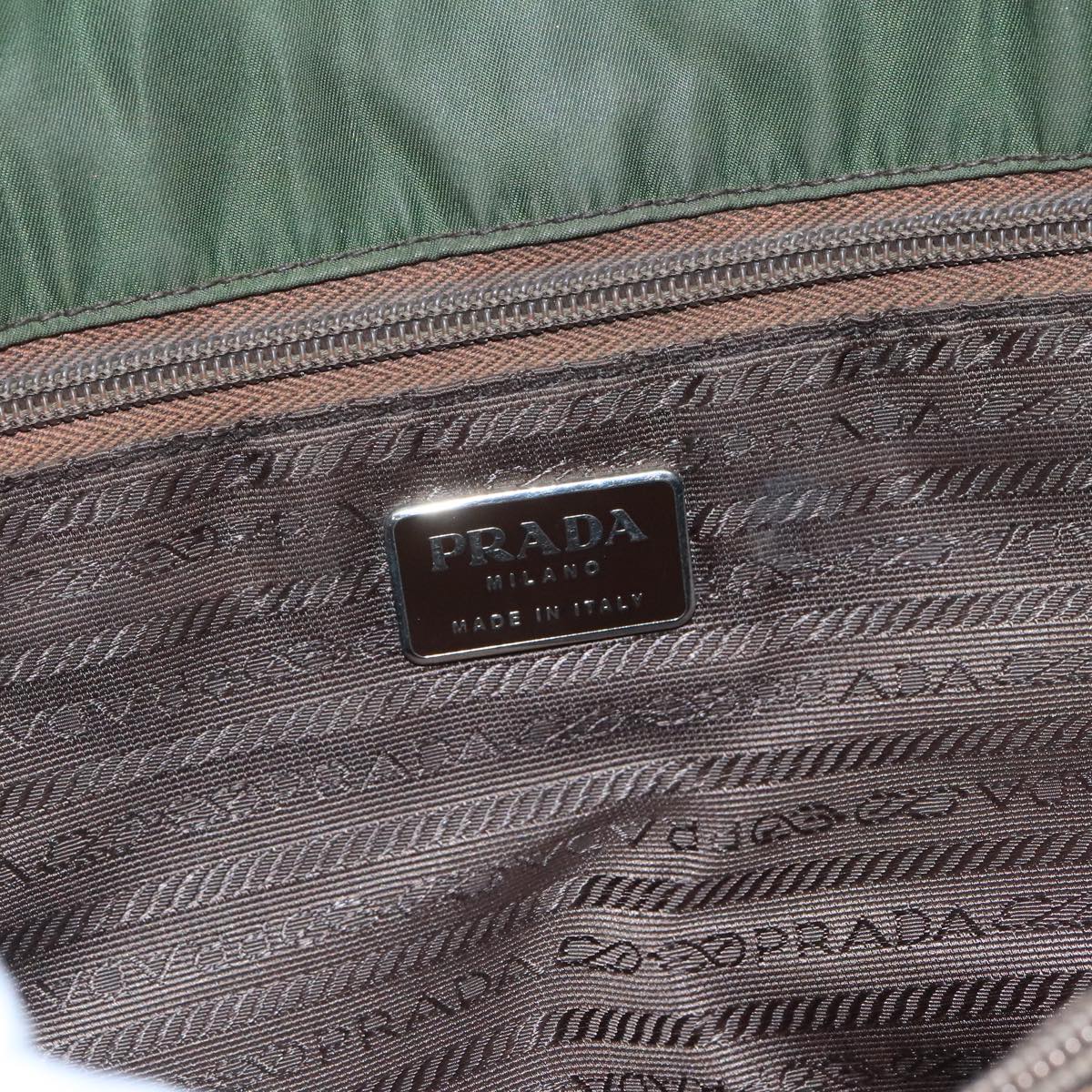 PRADA Tote Bag Nylon Khaki Auth 106030