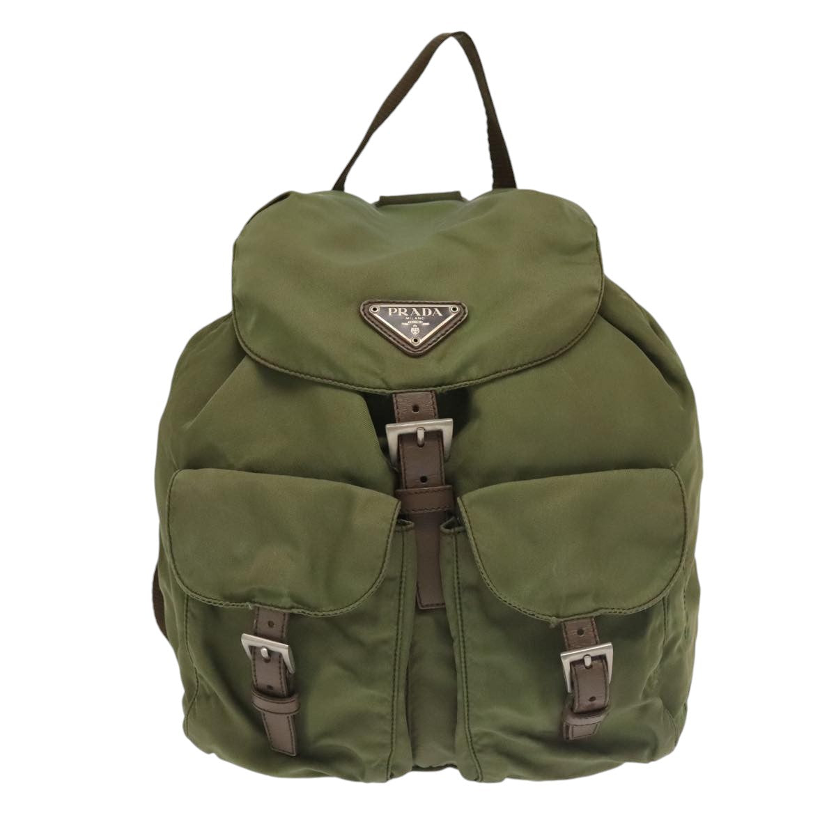 PRADA Backpack Nylon Khaki Auth 106063 - 0