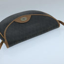 Christian Dior Honeycomb Canvas Shoulder Bag PVC Leather Black Auth 106108-6