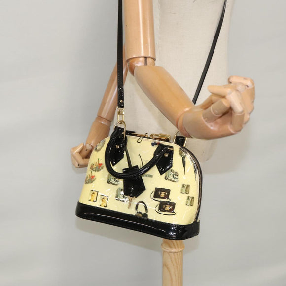 LOUIS VUITTON Vernis Nicolas Ghesquire Alma BB Hand Bag 2way M50419 Auth 106134