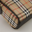 Burberrys Nova Check Clutch Bag Canvas Beige Auth 106136-15