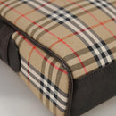 Burberrys Nova Check Clutch Bag Canvas Beige Auth 106136-7