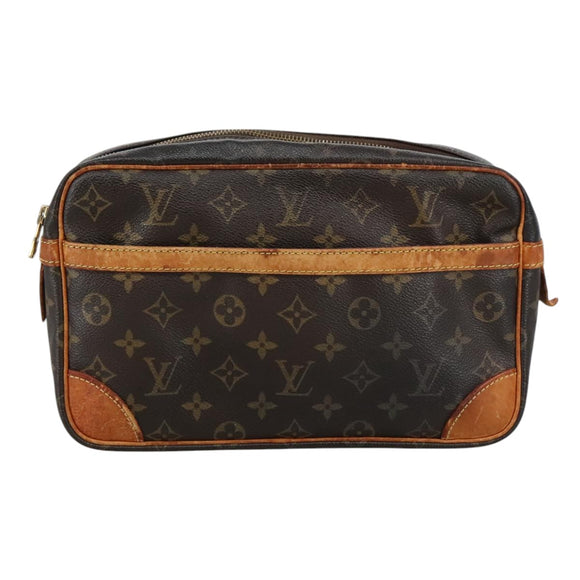 LOUIS VUITTON Monogram Compiegne 28 Clutch Bag M51845 LV Auth 106140