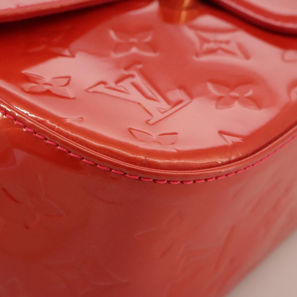 LOUIS VUITTON Vernis Bell FlowerGM Bag Rouge Grunadine M91729 LV Auth 106158V