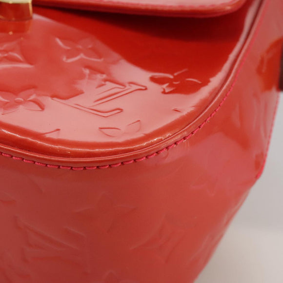 LOUIS VUITTON Vernis Bell FlowerGM Bag Rouge Grunadine M91729 LV Auth 106158V
