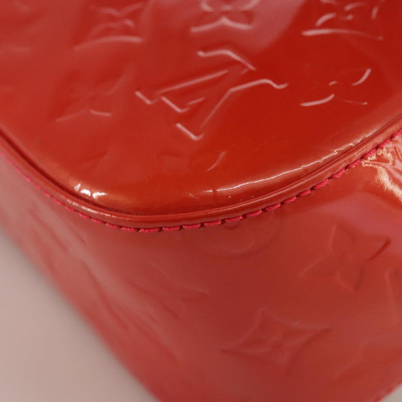 LOUIS VUITTON Vernis Bell FlowerGM Bag Rouge Grunadine M91729 LV Auth 106158V