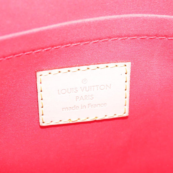 LOUIS VUITTON Vernis Bell FlowerGM Bag Rouge Grunadine M91729 LV Auth 106158V