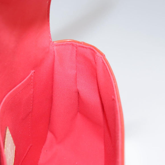 LOUIS VUITTON Vernis Bell FlowerGM Bag Rouge Grunadine M91729 LV Auth 106158V