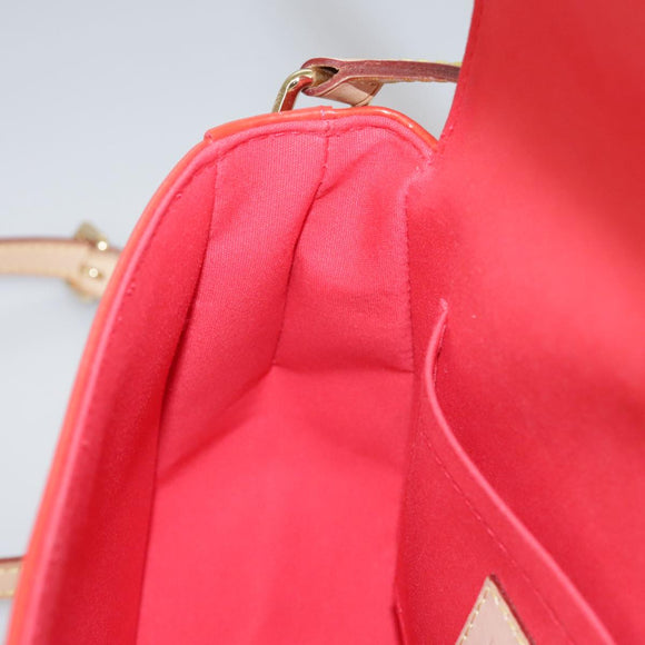 LOUIS VUITTON Vernis Bell FlowerGM Bag Rouge Grunadine M91729 LV Auth 106158V