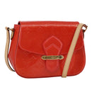 LOUIS VUITTON Vernis Bell FlowerGM Bag Rouge Grunadine M91729 LV Auth 106158V-1