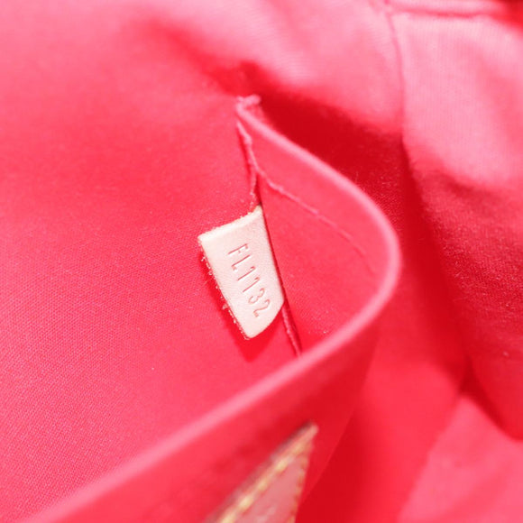 LOUIS VUITTON Vernis Bell FlowerGM Bag Rouge Grunadine M91729 LV Auth 106158V